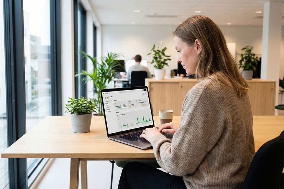 Studiestedets dashbord med fremdriftssporing for studenter og ansatte